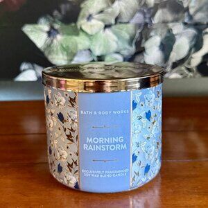 NEW MORNING RAINSTORM 3-Wick Candle Bath & Body Works